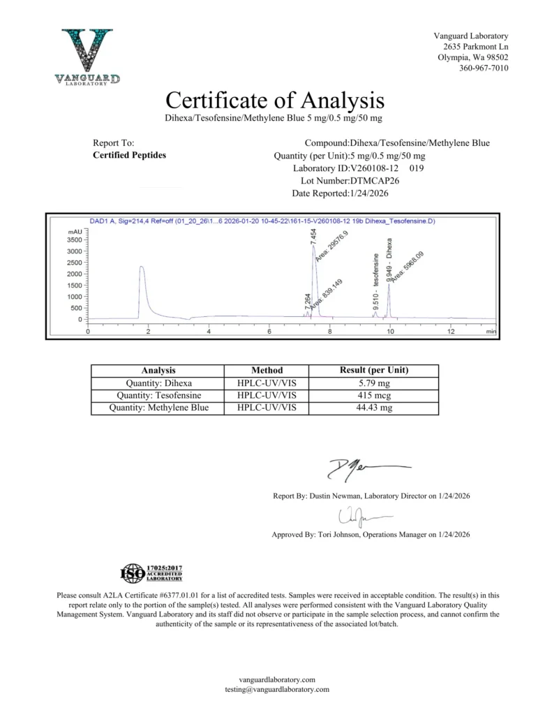 DIHEXA-TESOFENSINE-METHYLENE-BLUE-5-0.5-50mg-2-19-26-COA
