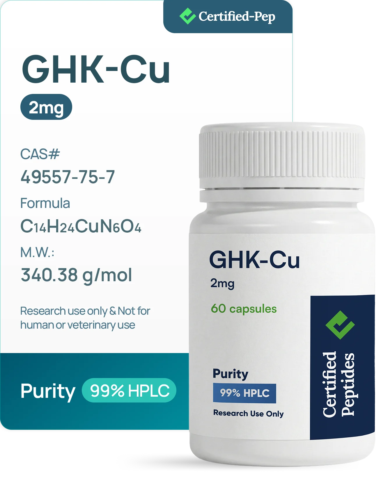 GHKCU 2MG 60 CAPSULES | Certified-PEP