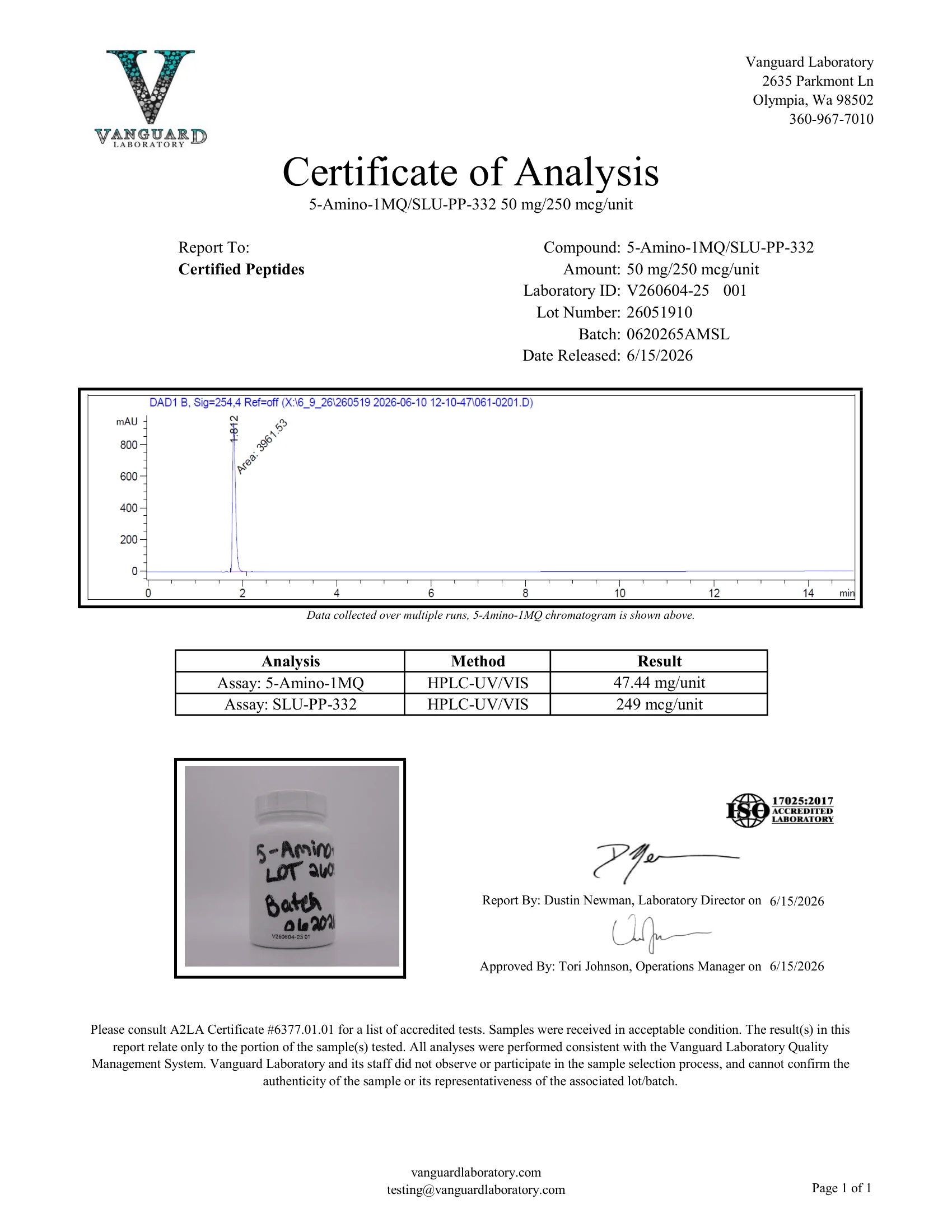 SLU-PP-332 250MCG /5-AMINO-1MQ 50MG 60 Capsules - Image 2