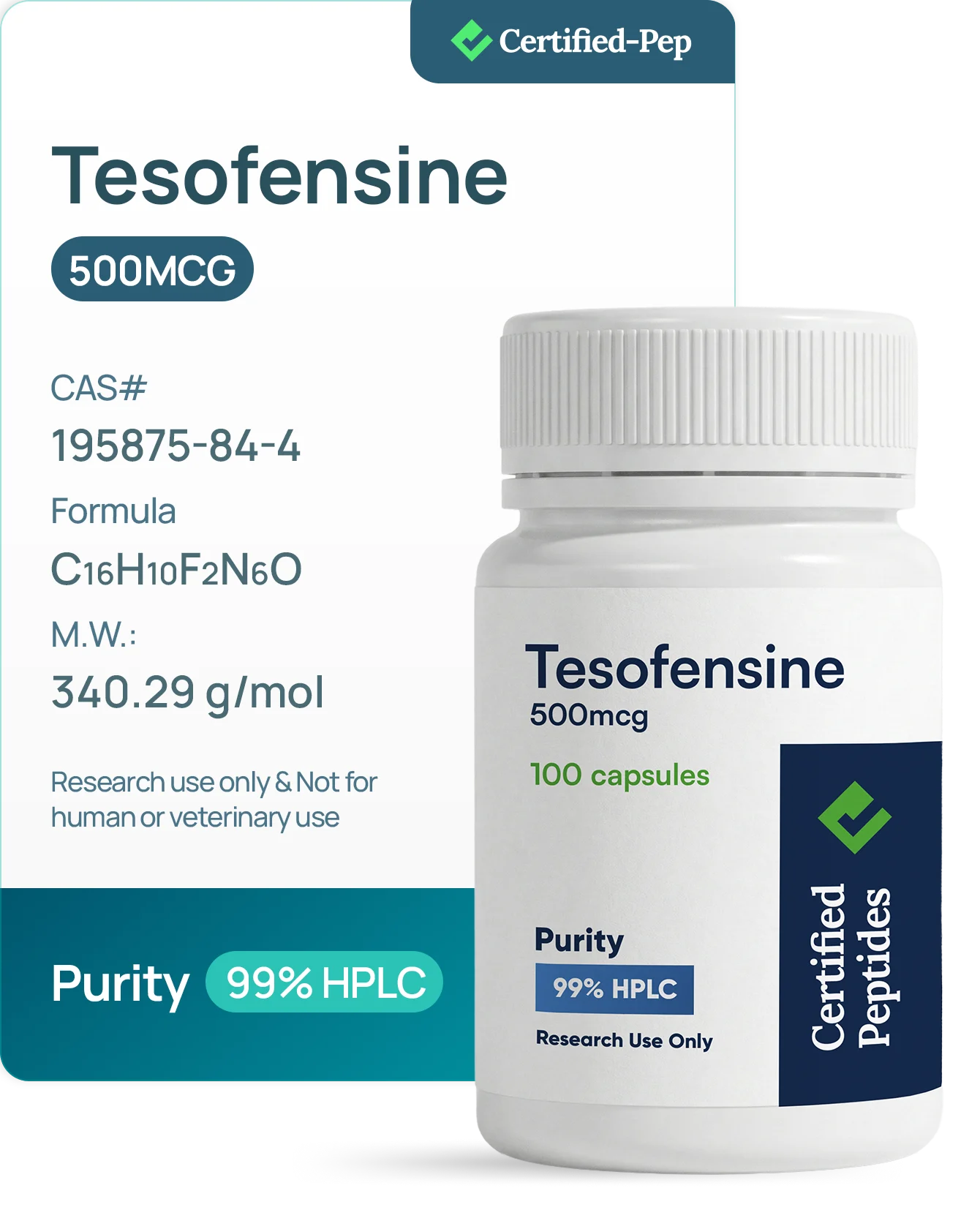 Tesofensine 500 mcg 100 TABLETS