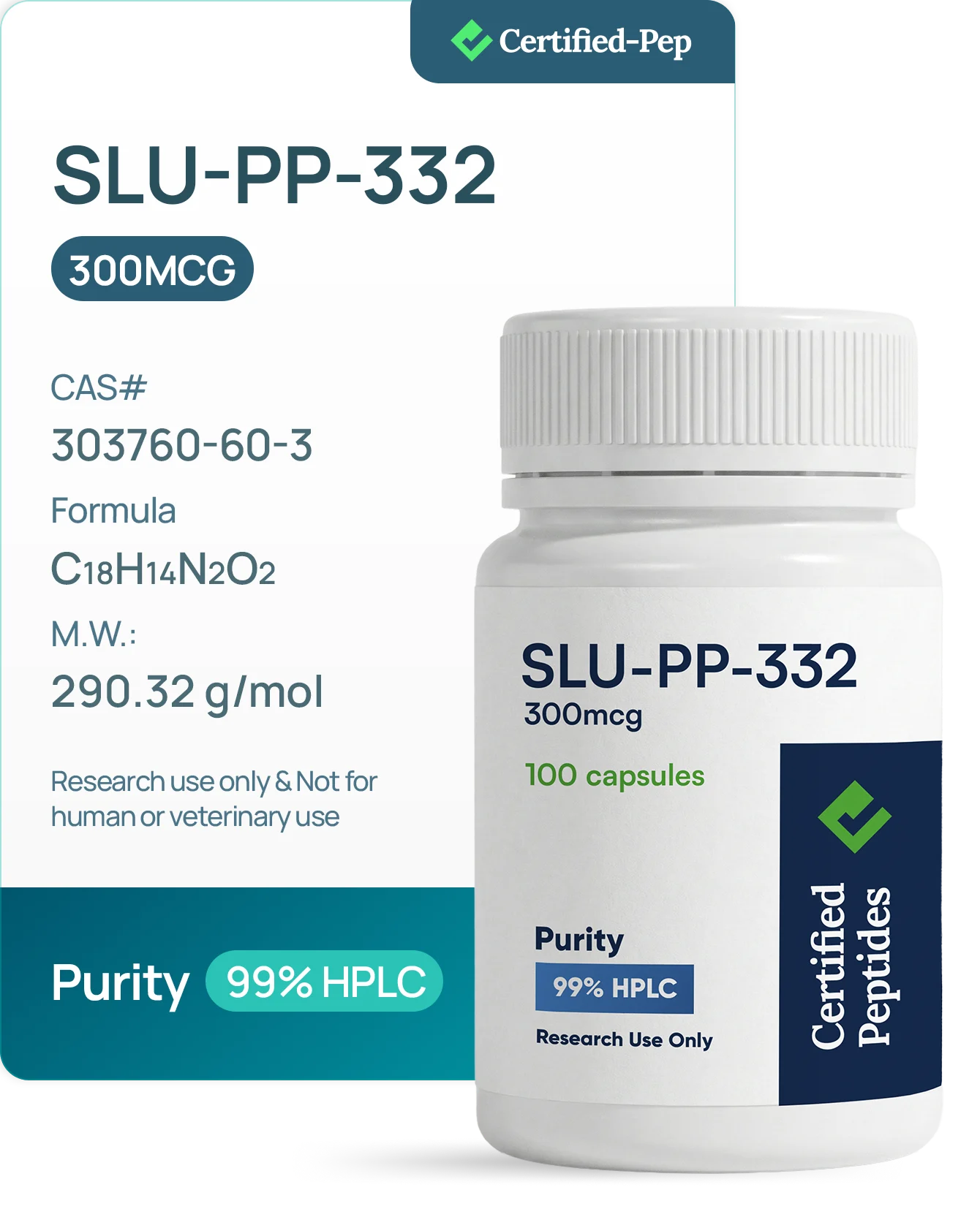 SLU-PP-332 300mcg 100 Capsules